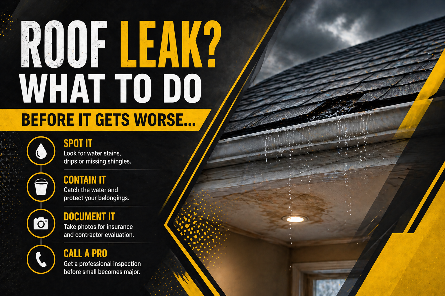 Roof Leak? What To Do Before It Gets Worse